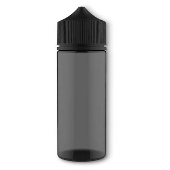 Chubby Gorilla Bottles – 120ml PET Black bottle with CRC and Tamper Black Cap