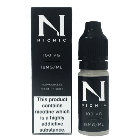 Nic Nic Nicotine Shot E Liquid – 18mg 100VG (1.8) (Black)