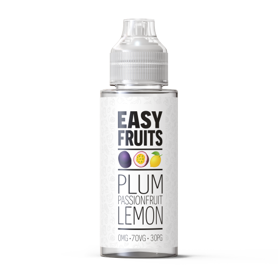 Easy Fruits Plum Passionfruit Lemon 100ml Short Fill