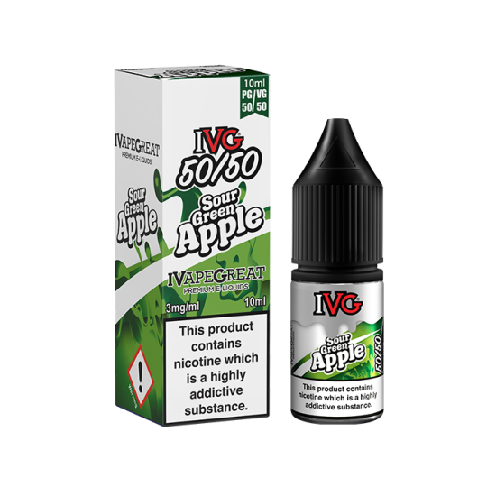 IVG 50/50 Sour Green Apple E-Liquid